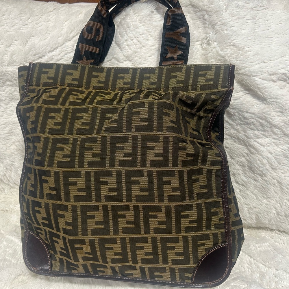 Fendi Brown Monogram convertible bag